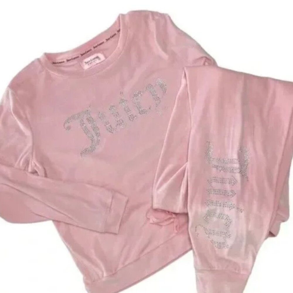 Juicy Coutor Velour Rhinestone 2 piece set